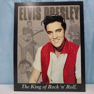 Elvis Presley Metal Tin Sign Portrait King Rock And Roll Music Home Decor
